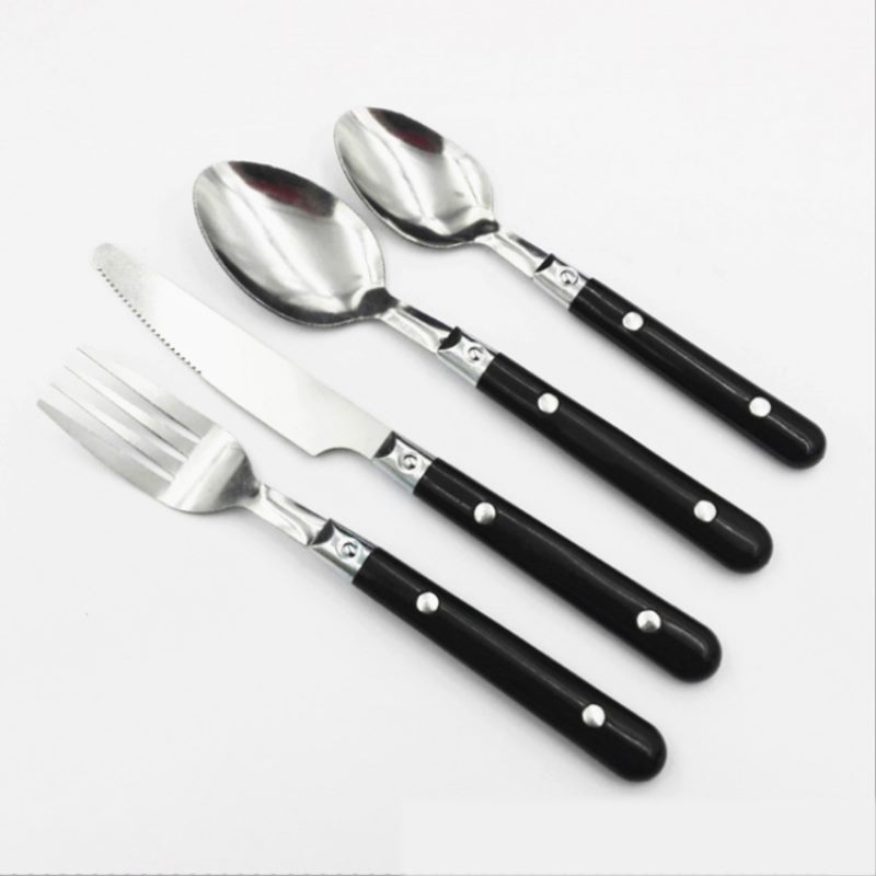 Top seller plastic handle stainless steel cutlery set Plastic Handle